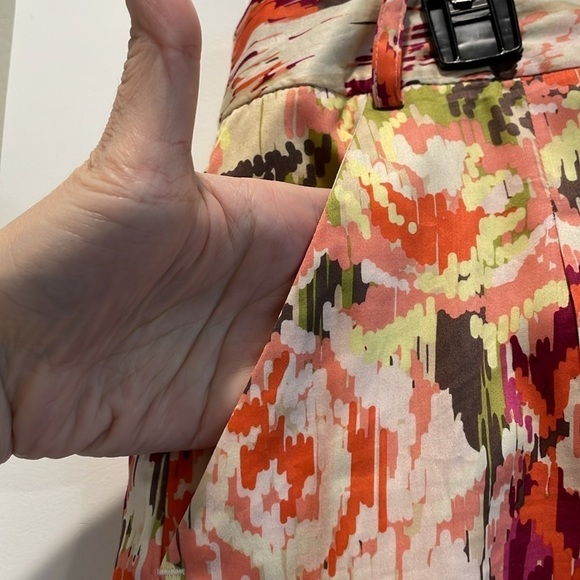 Liz Claiborne Women’s Midi Skirt Pink Size 12 100% Cotton Colorful Floral Flowy - Picture 5 of 13